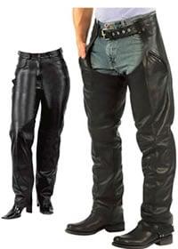 Chaps, leather motorcycle pants