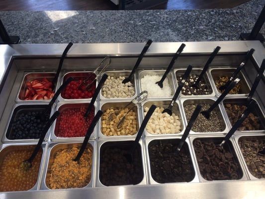 MORE TOPPINGS! It never ends, so much to choose from!  The fresh strawberries add the perfect touch to my yogurt.