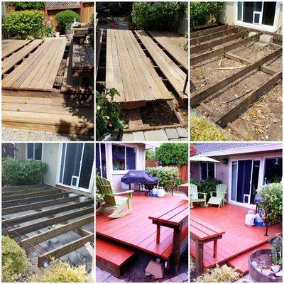 Deck rebuild + stain