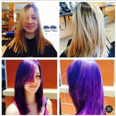 Violet exotic color 
B4 and after