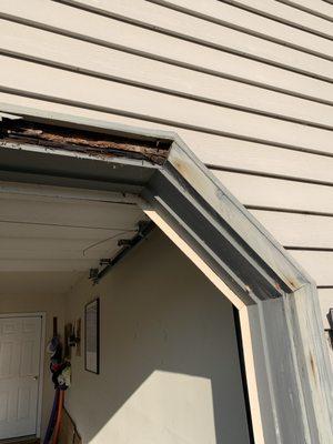 Garage framing and trim repair.