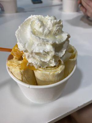 Mango rolled ice cream-SO GOOD!