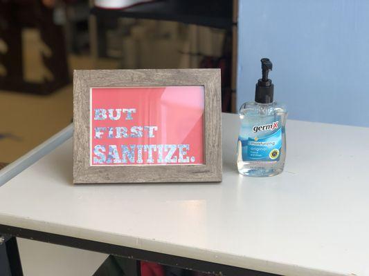 Hand Sanitizer is available upon entering the store.