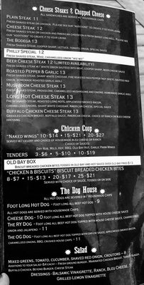 Outlaw's -- menu