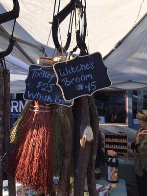 Homemade brooms, adorable for Halloween!