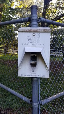 Careful, there's birds living in the poop bags box.