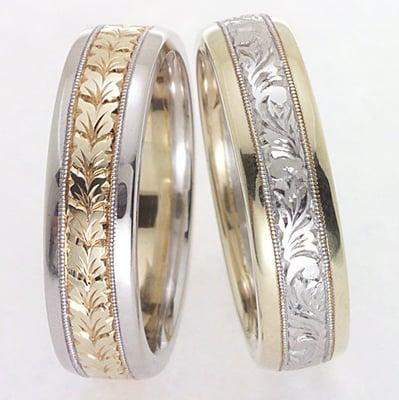 Ladies and Gents Wedding Bands, simple to detailed hand engraving