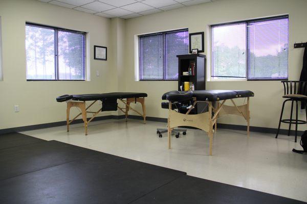 Comfortable, private treatment area for improving pain, mobility and joint mechanics with our soft tissue providers.