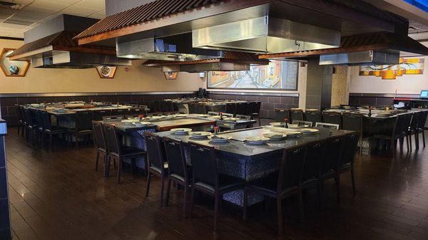 5 hibachi grills to the left as you enter