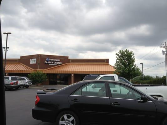 Front of the building from the parking lot.