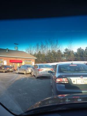 Long line at the car wash!