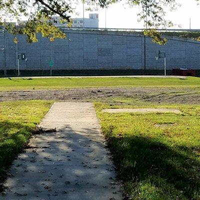 Colston Park still has a basketball court, but the playground has been removed