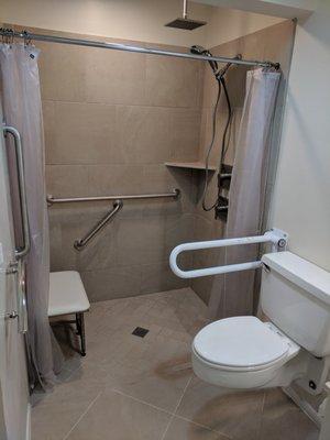 Converted to fully accessible roll in shower/bathroom