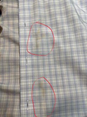 Calvin Klein shirt with big stain on front side