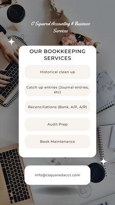 Put your mind at ease with our bookkeeping solutions. Our custom packages are tailored to your needs to ensure customer satisfaction.