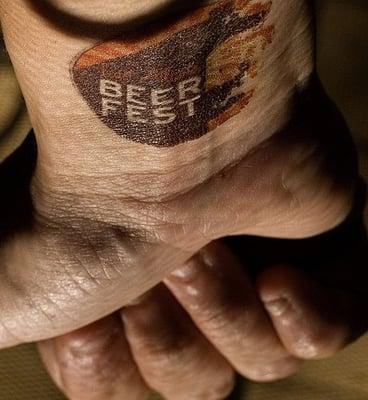 Beer fest tatt- money goes to charity