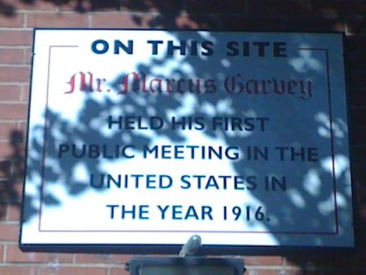 Marcus Garvey held his first meeting in the United States at St. Mark Catholic Church in 1916