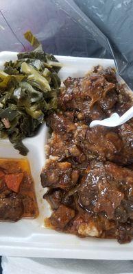 Oxtail and greens