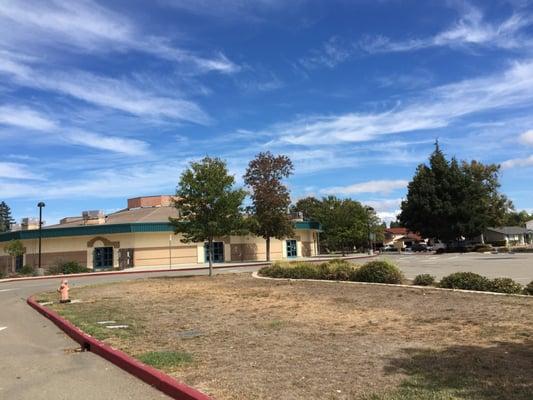 Parking lot and main classroom building