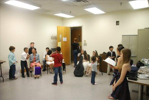 Our little musicians rehearsing before recital