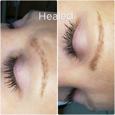 Healed Microblading after 1st session.