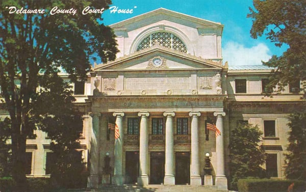 Delaware County Courthouse Media, PA Vintage Postcard