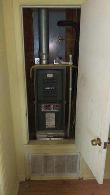 AirEase gas furnace changeout.