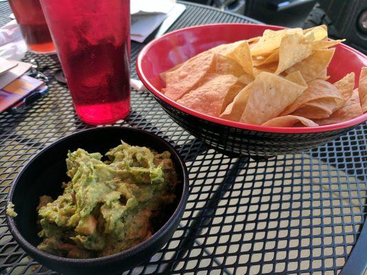 Guacamole and tortilla chips