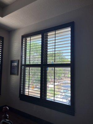 Shutters to let the light in or out.