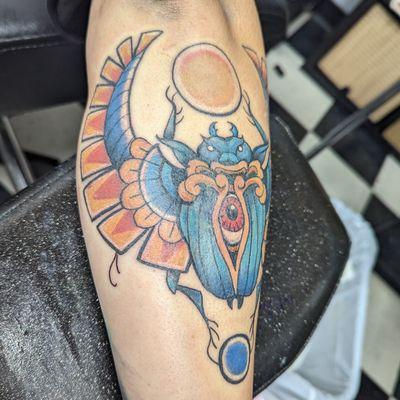 Egyptian Scarab Traditional Tattoo