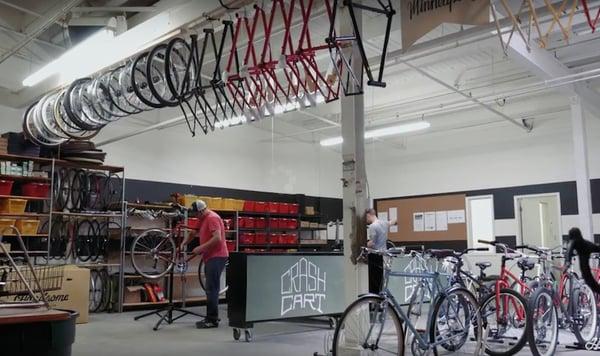 Handsome HQ and bike assembly.