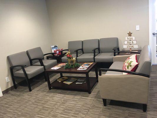 Our reception area offers a quiet, professional area for clients to wait or sit.