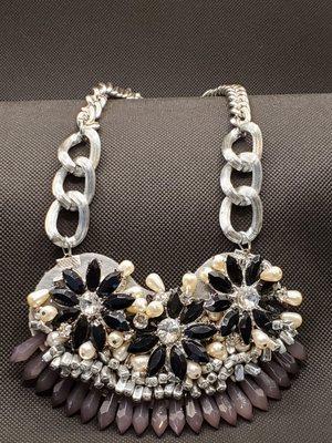 Marcasite stones....pearls.....and crystals. What a combination.