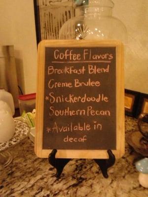 Choice of coffee's