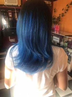 Balayage blue