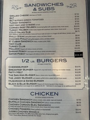 Menu 10/22