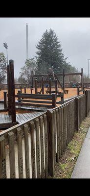 Playground fence around the whole area