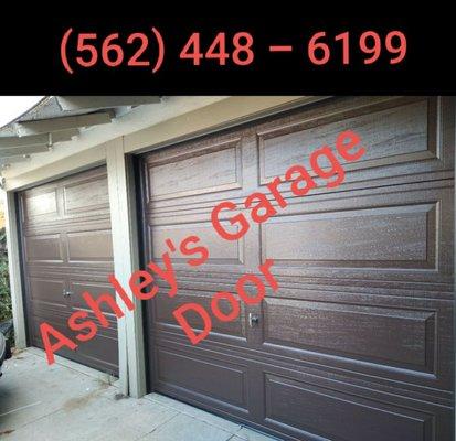 8 x 7 - Long Panel - Dark Brown Garage Doors