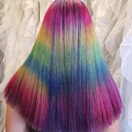 Rainbow hair art Dakota Mabe is an amazing hair artist.