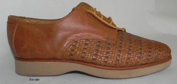 woven leather mans shoe, for sale