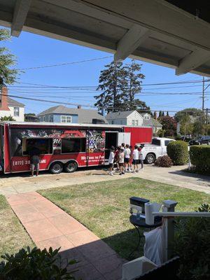 60 ft. of space needed, about 4 car lengths. Was able to get this truck parked in front of our house.