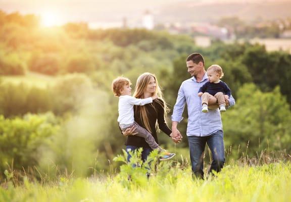 Happy family that just purchased their dream property in Boerne, Texas