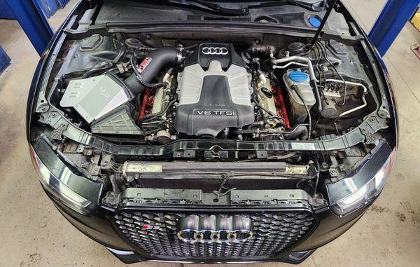 2013 Audi S5 in for coolant leak and Injen Air intake install