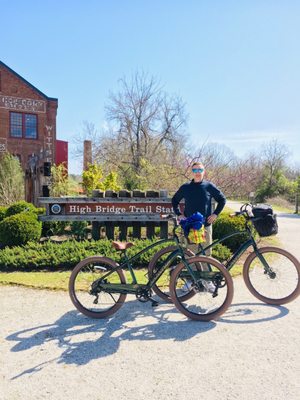 Our awesome bikes at the start of the high bridge trail