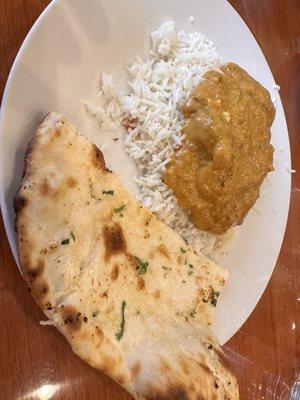 Chicken Curry and Garlic Naan