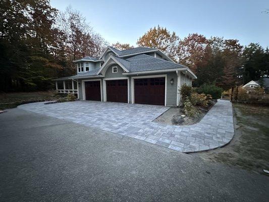 Patio and path in Standish. Maine