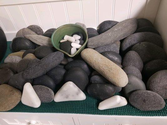 Our stone therapy treatments are really soothing.