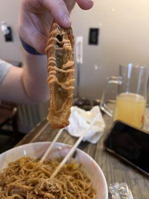 This boudin eggroll... you get ONE for $5. Barely any boudin in it and it was disgusting.