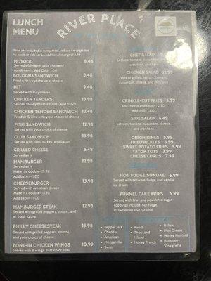 Page 2/2 menu