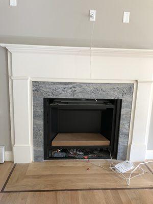 Custom fireplace mantel